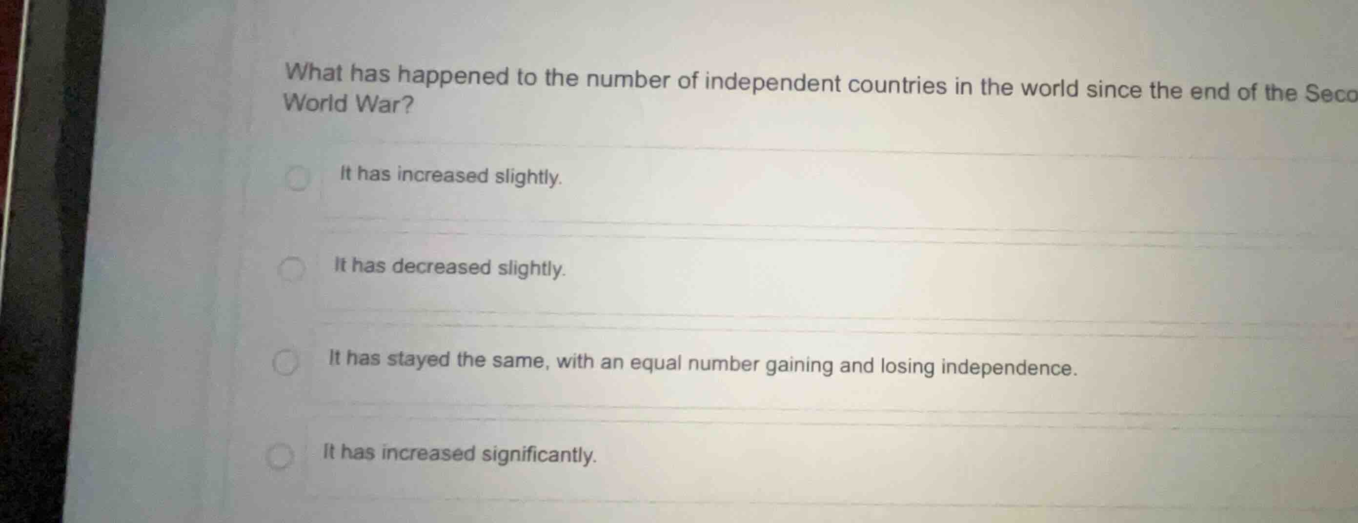 what has happened to the number of independent countries in the world s…