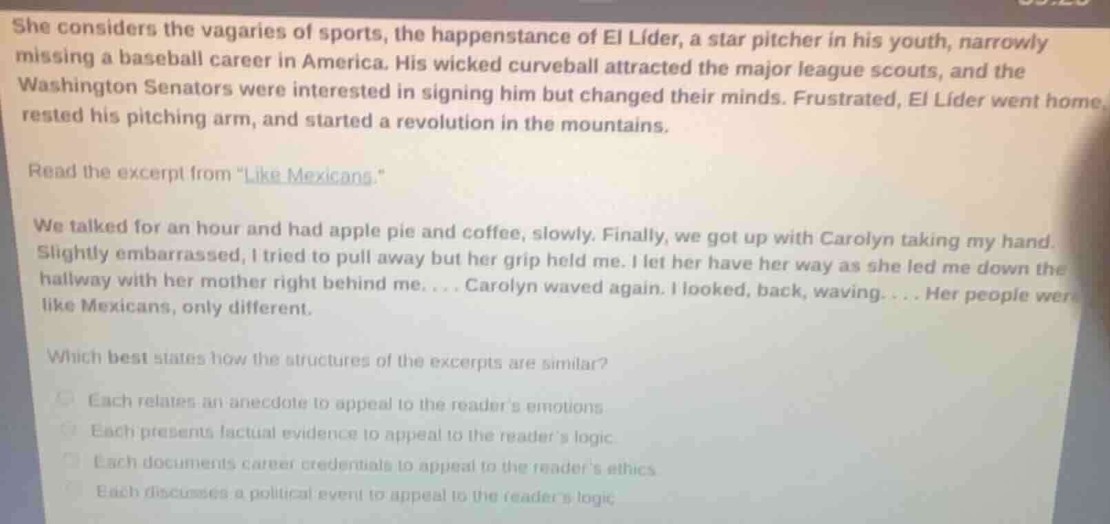 she considers the vagaries of sports, the happenstance of el líder, a s…