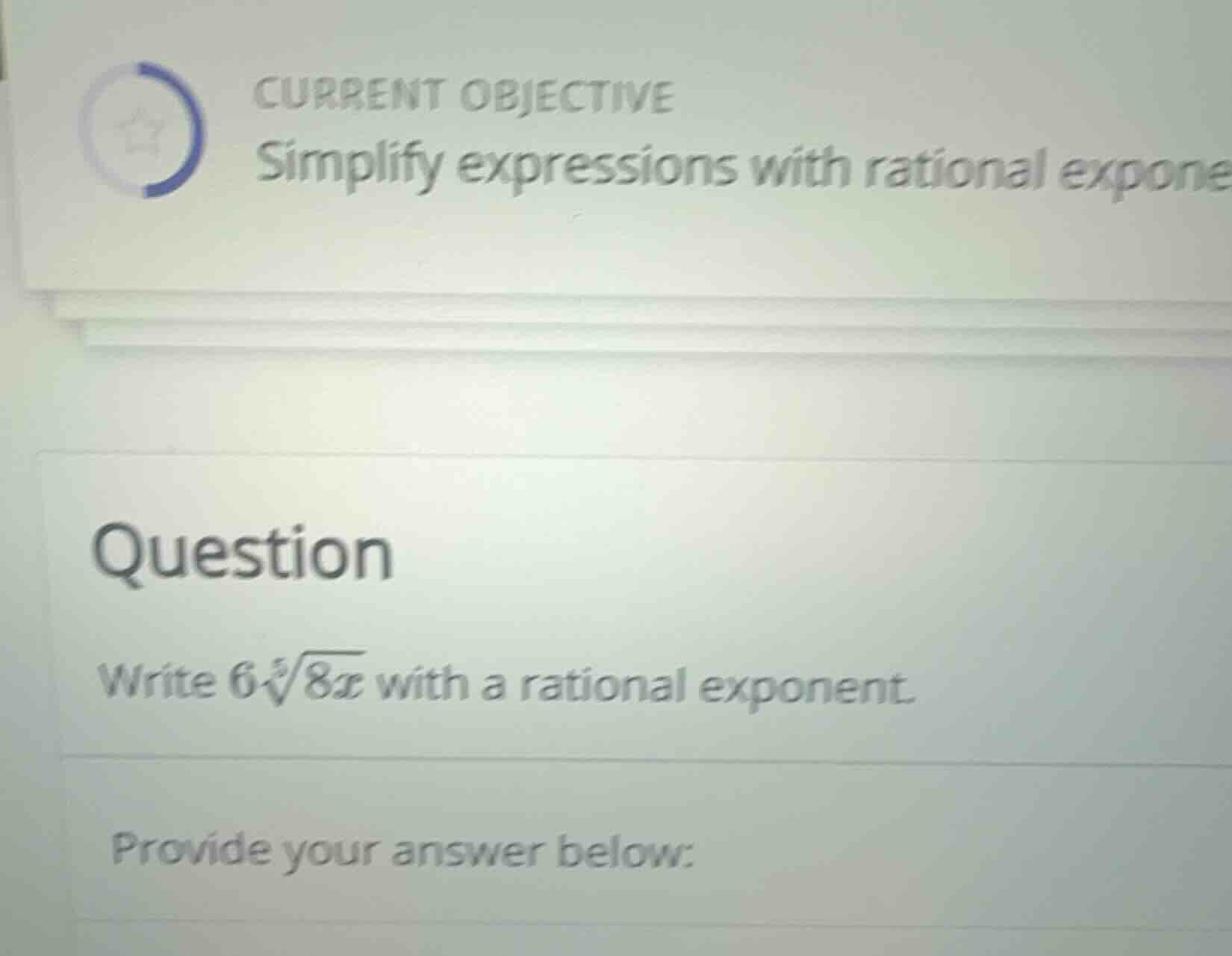 current objective simplify expressions with rational exponents question…