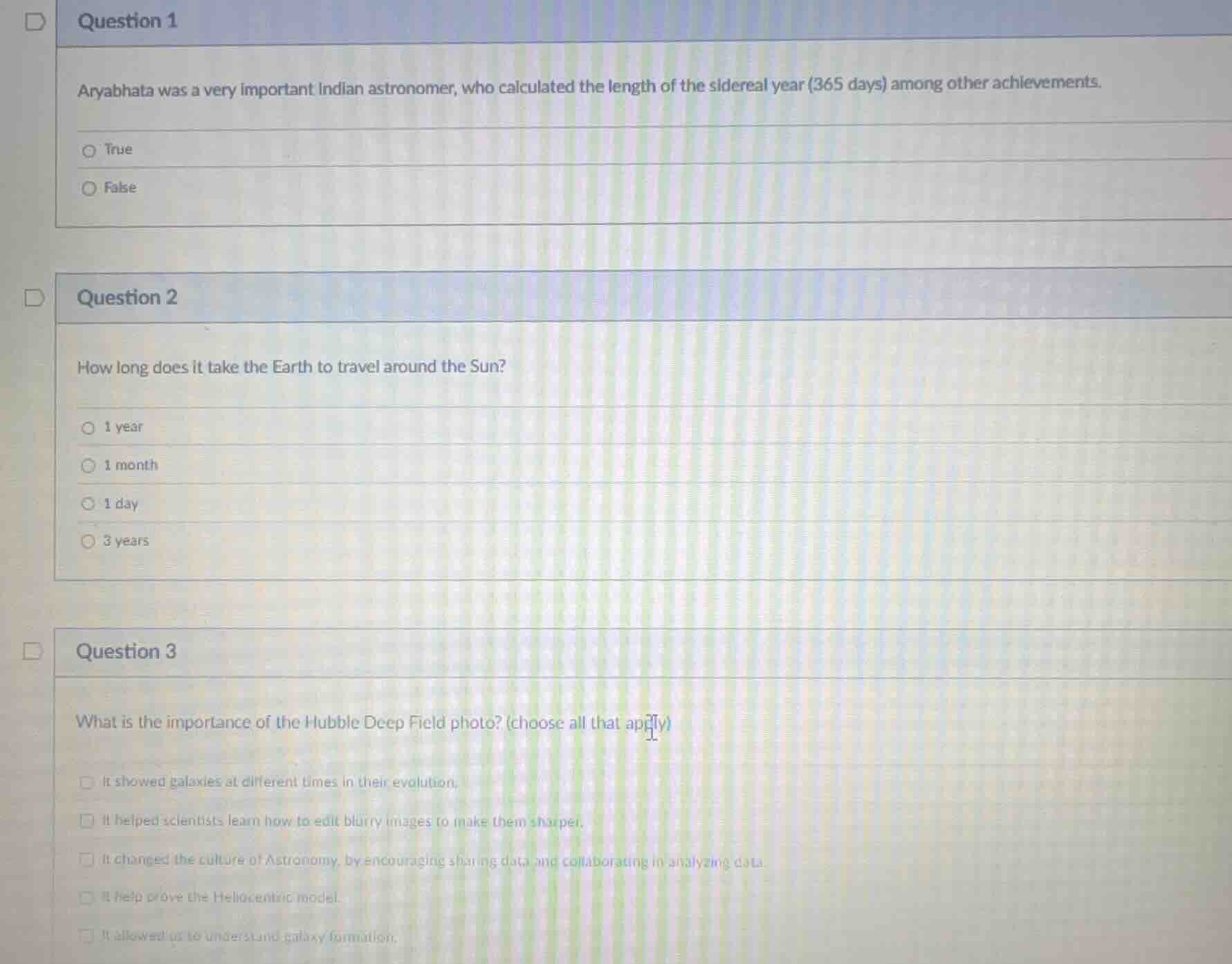 question 1 aryabhata was a very important indian astronomer, who calcul…