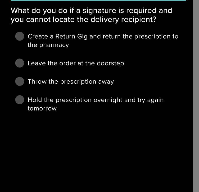 what do you do if a signature is required and you cannot locate the del…