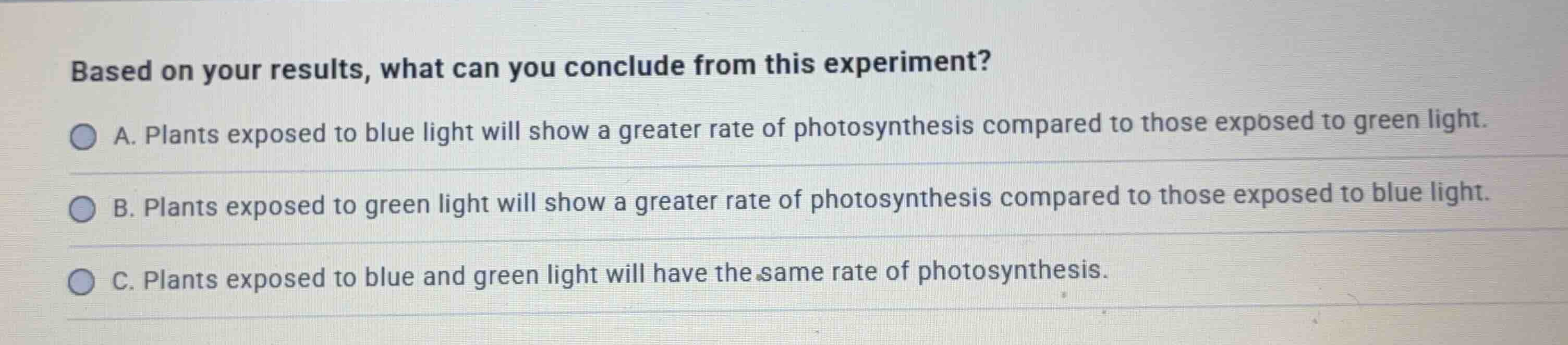 based on your results, what can you conclude from this experiment? a. p…