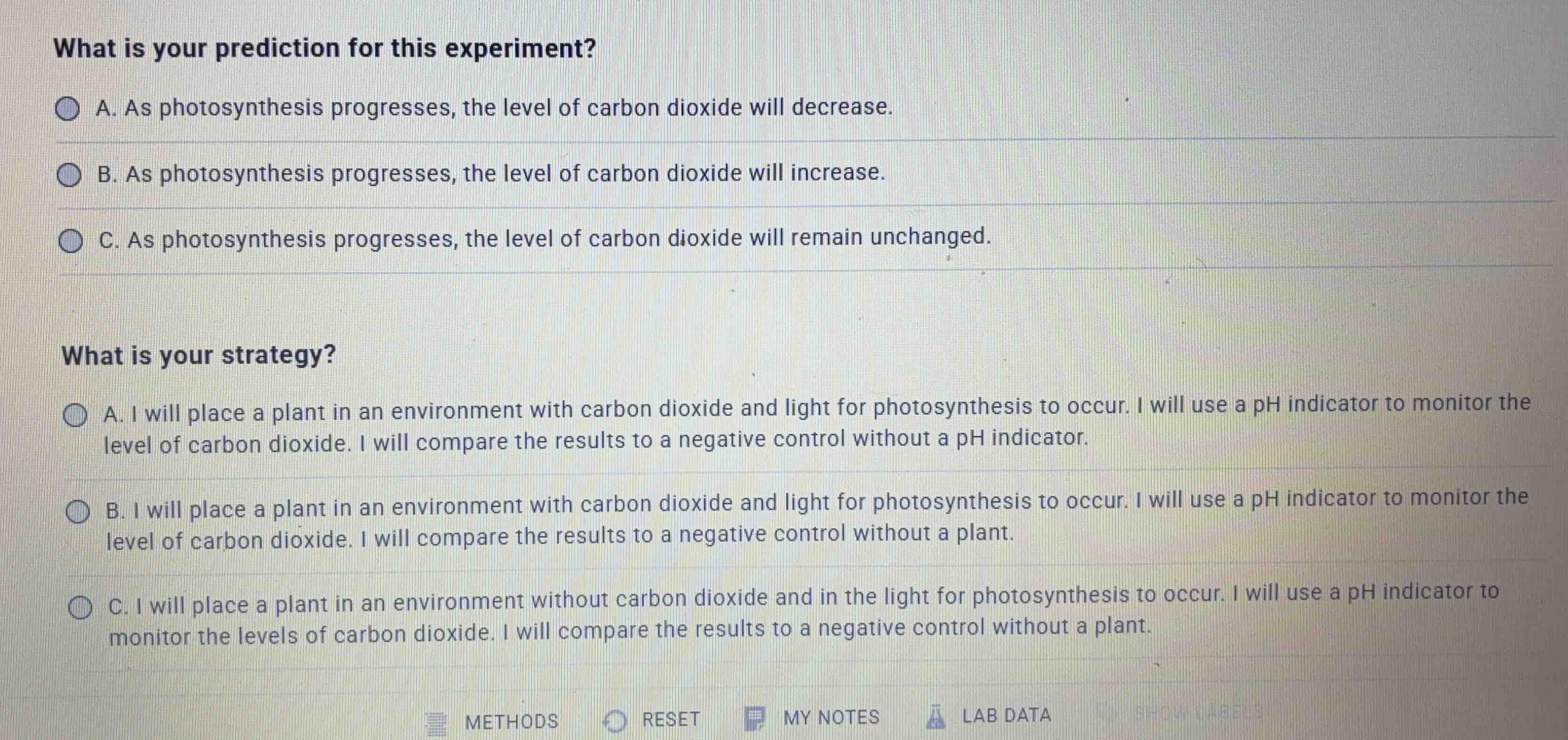 what is your prediction for this experiment? a. as photosynthesis progr…