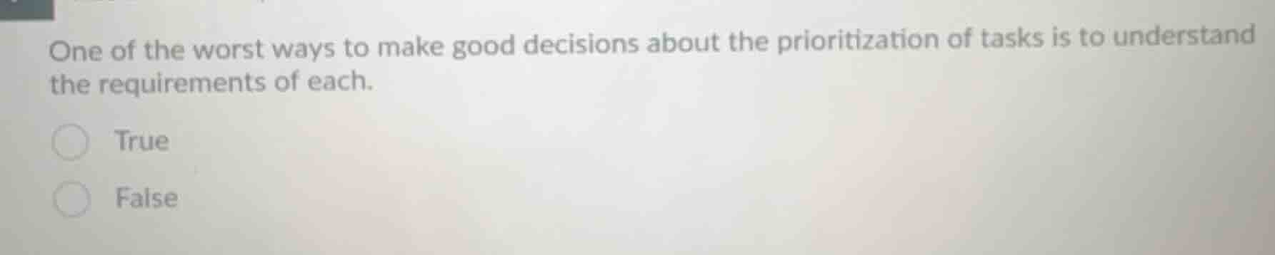 one of the worst ways to make good decisions about the prioritization o…
