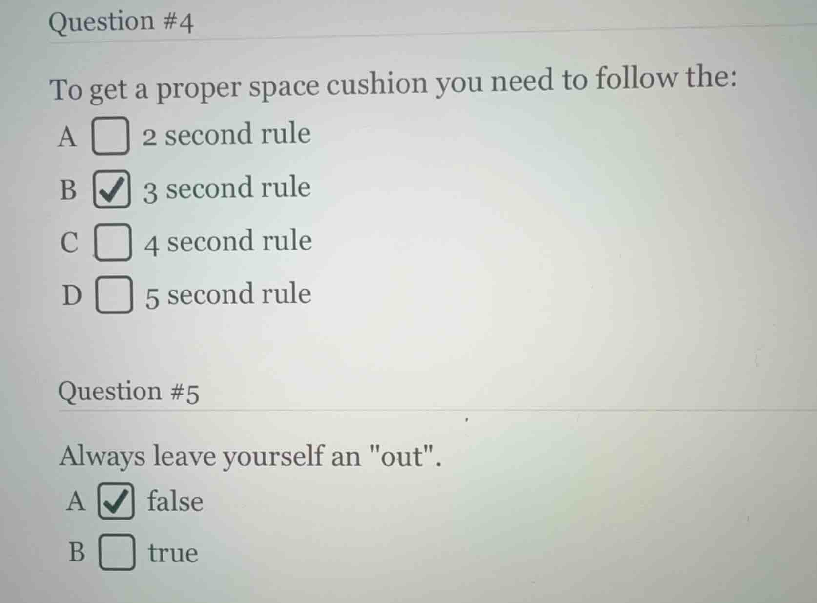 question #4 to get a proper space cushion you need to follow the: a 2 s…