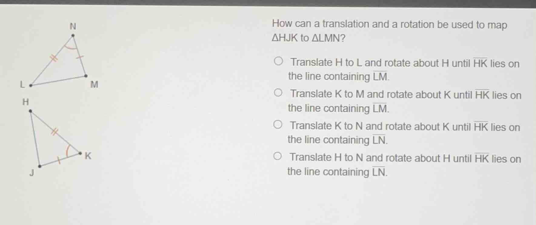 how can a translation and a rotation be used to map \\(\\delta hjk\\) t…