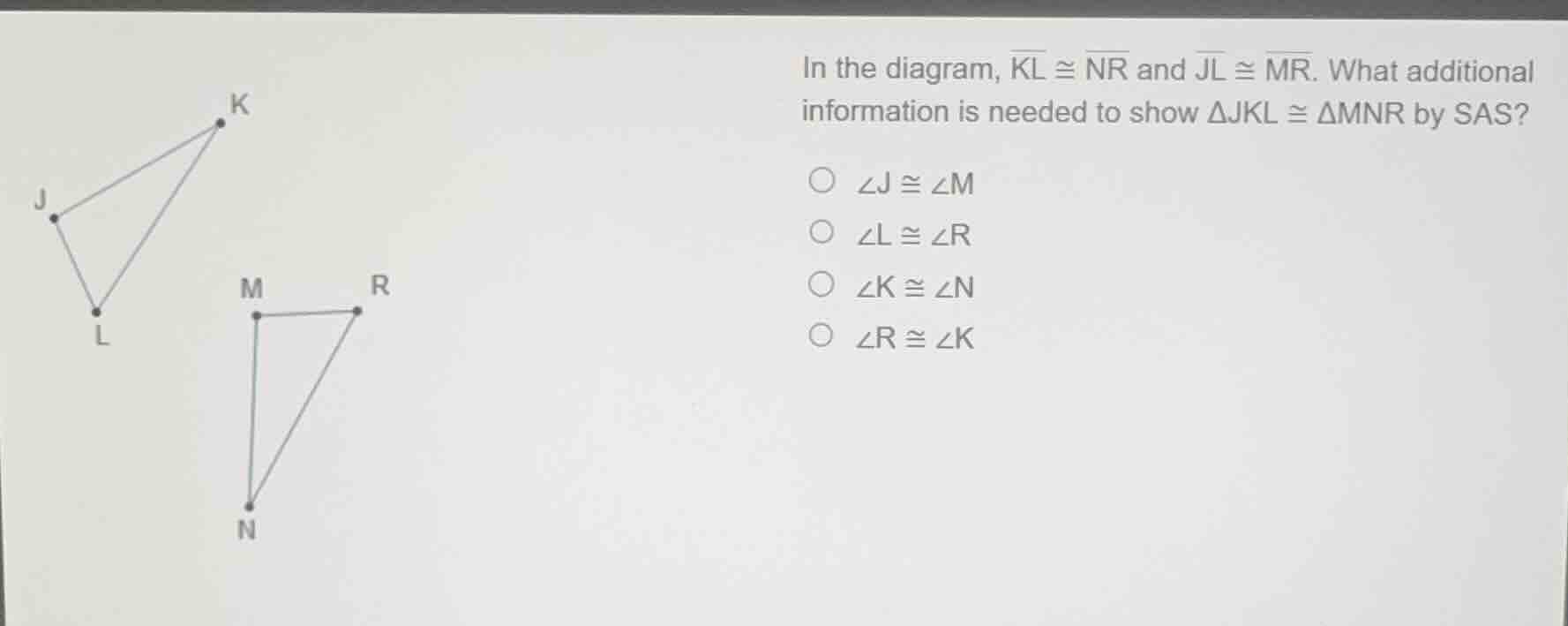 in the diagram, \\(\\overline{kl} \\cong \\overline{nr}\\) and \\(\\ove…